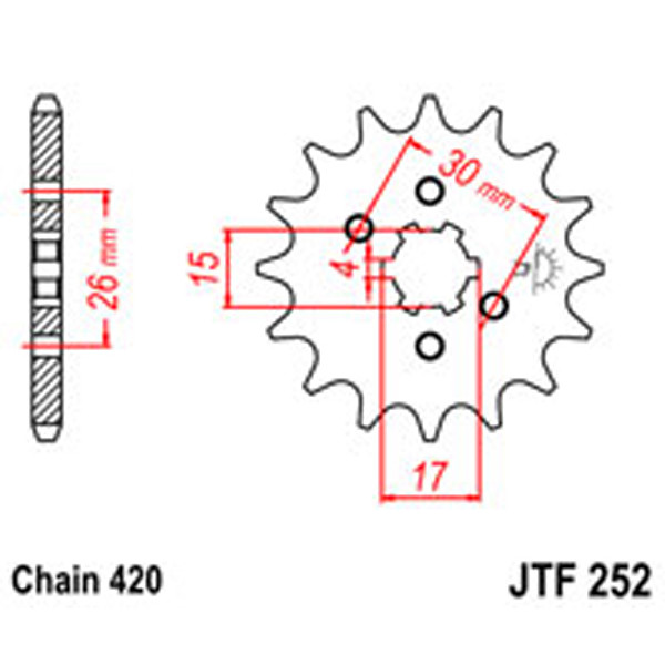 JT JT Gear Box Sprockets G/B 252-14